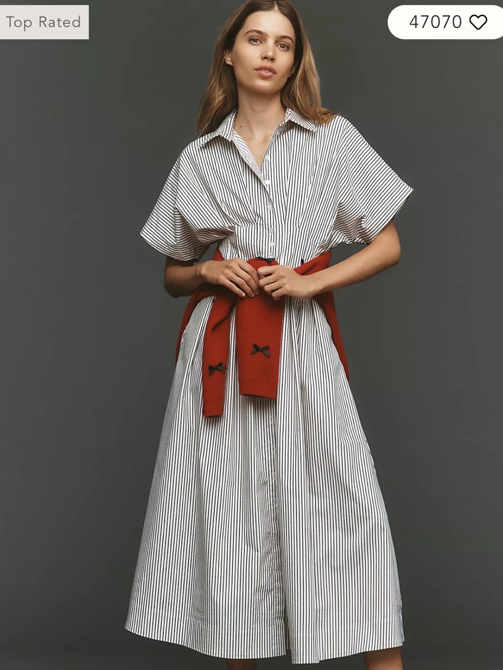 Anthropologie Tobie Shirt Dress Midi